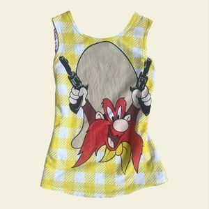 Vintage Looney Tunes buggs bunny old west graphic tank top